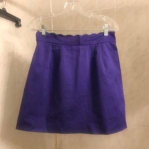 Jcrew silk skirt with scallop detail
